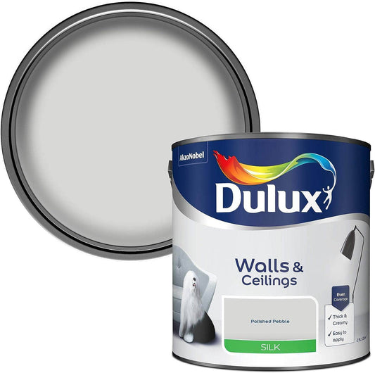 Paint  -  Dulux Silk Emulsion 2.5L - Polished Pebble  -  50077750