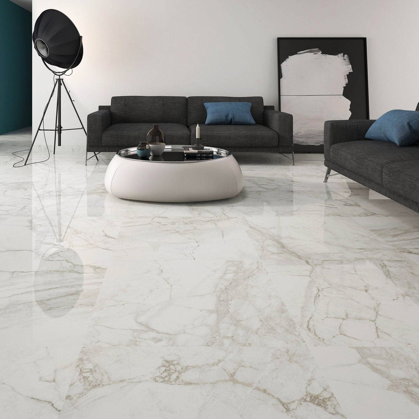 Tiles  -  Pamesa Luni Blanco 60cm X 60cm Floor Tiles (1.44M2 Box)  -  50128249