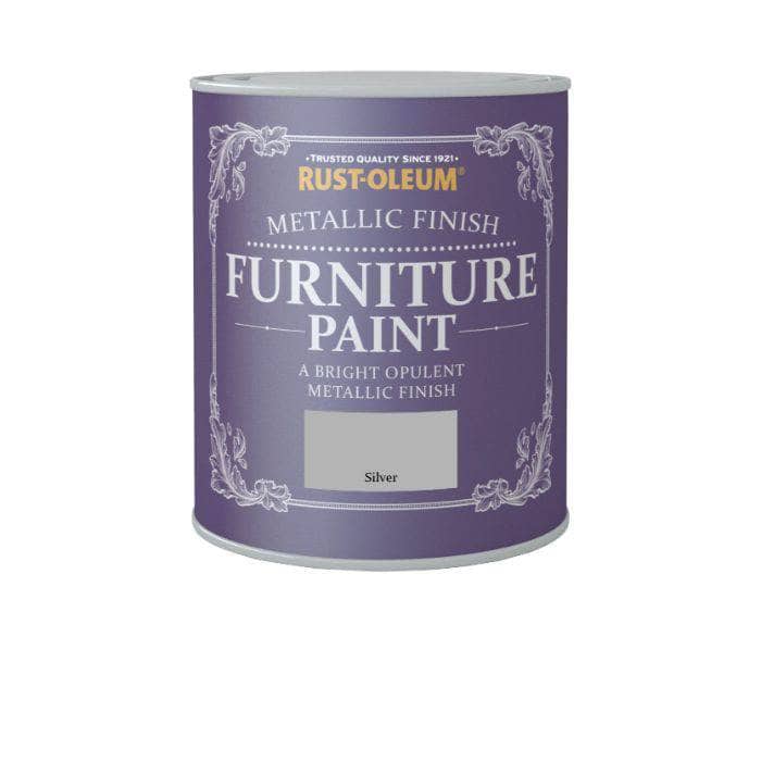 Paint  -  Rust-Oleum Metallic Furniture Paint 125ml - Silver  -  50138303