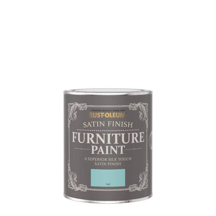 Paint  -  Rust-Oleum Satin Furniture Paint 750ml - Teal  -  50138311