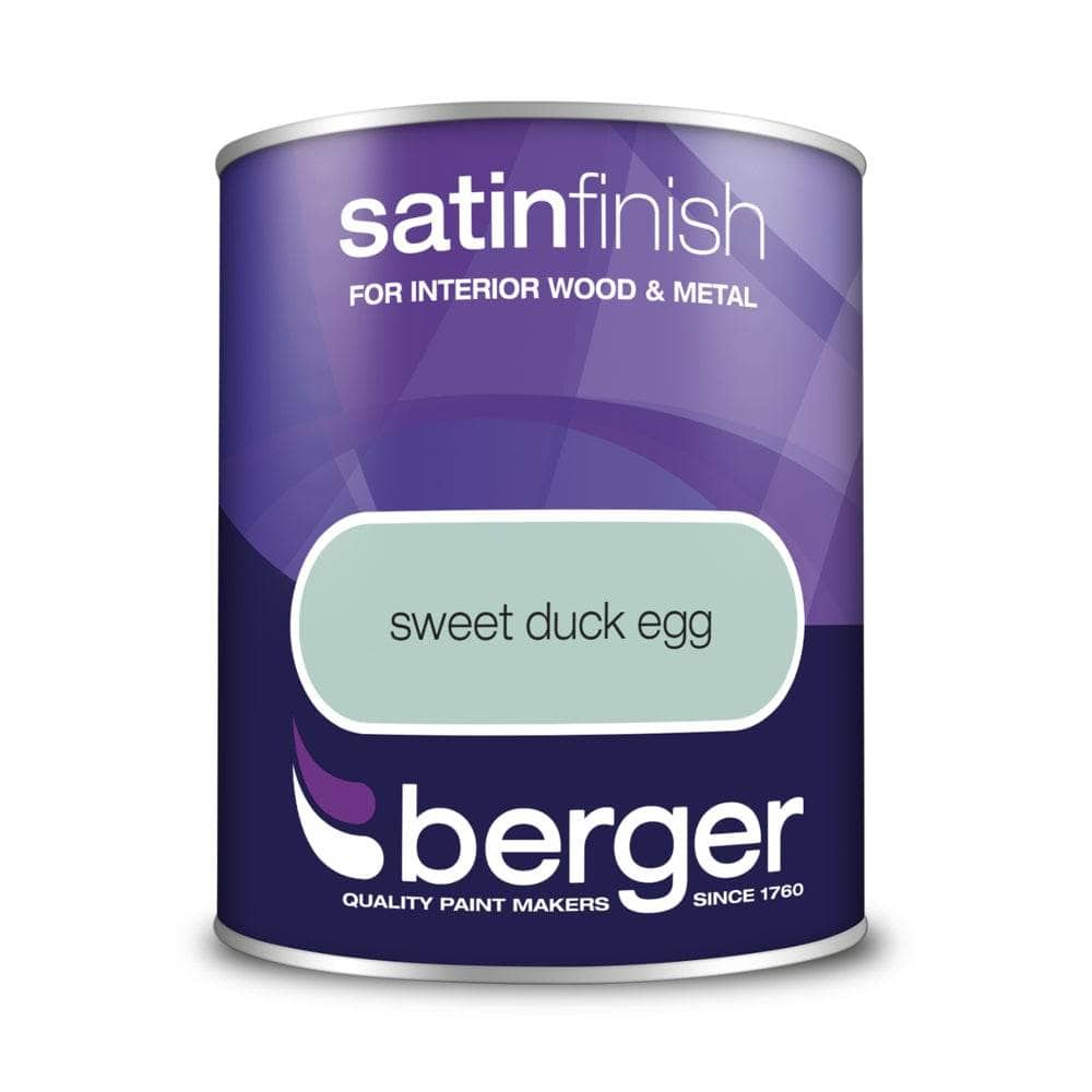 Paint  -  Berger Satin Paint 750ml - Sweet Duck Egg  -  50139626