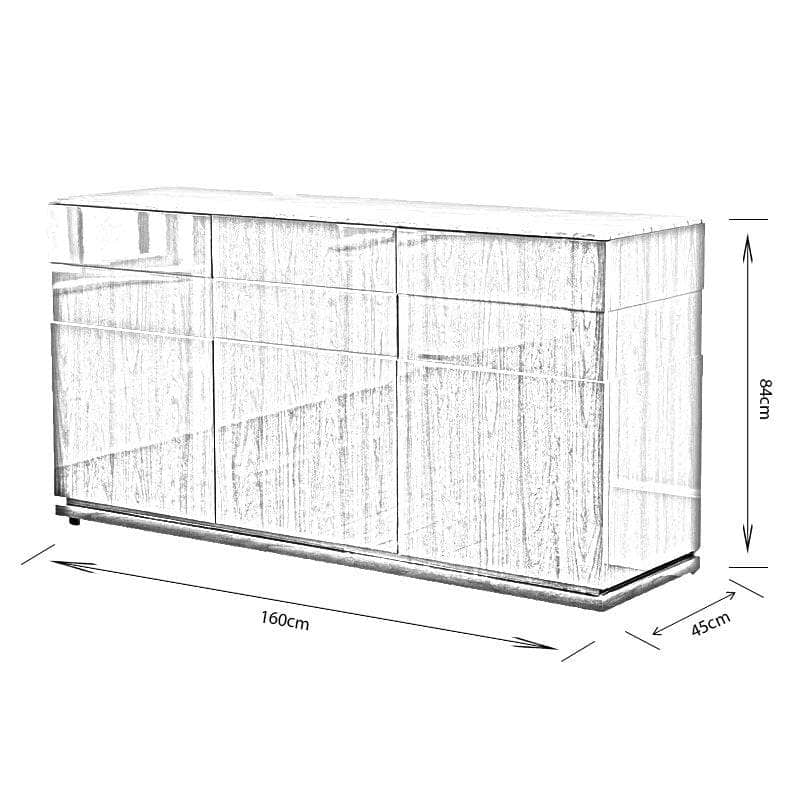 Furniture  -  Helena Grey Marble Sideboard  -  50140761