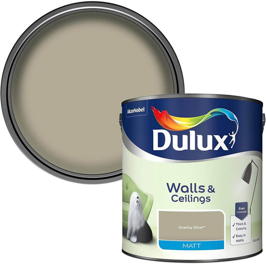 Paint  -  Dulux Matt Emulsion 2.5L - Overtly Olive  -  50141602