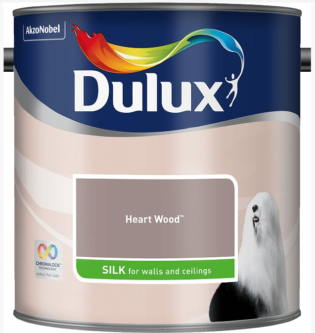 Paint  -  Dulux Silk Emulsion 2.5L - Heart Wood  -  50141616