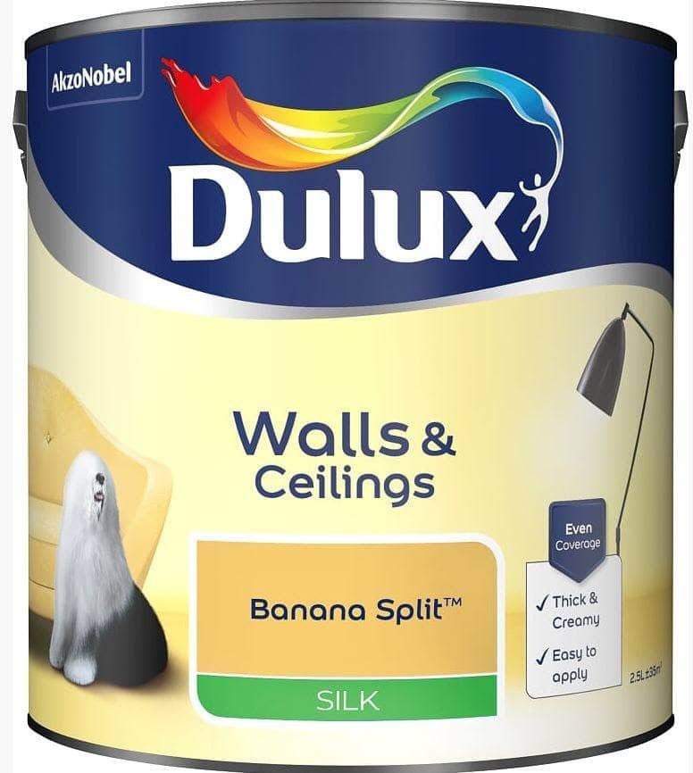 Paint  -  Dulux Silk Emulsion 2.5L - Banana Split  -  50141617
