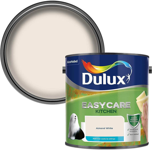 Paint  -  Dulux Easycare Kitchen 2.5L Matt Emulsion - Almond White  -  50141728