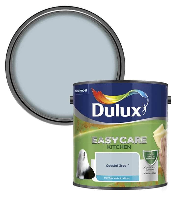 Paint  -  Dulux Easy Care Kitchen 2.5L Matt Emulsion - Coastal Grey  -  50141729
