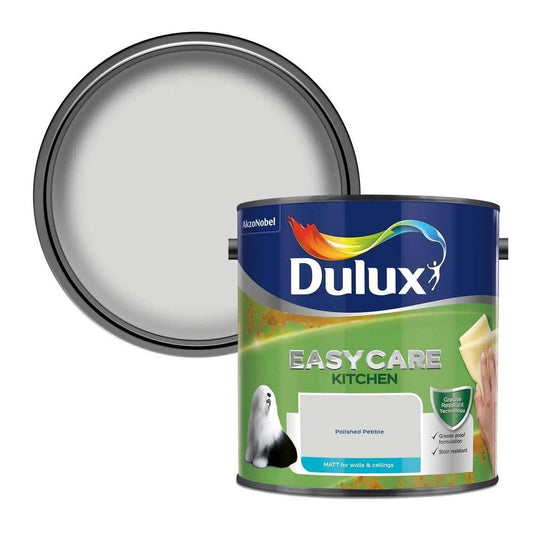 Paint  -  Dulux Easycare Kitchen 2.5L Matt Emulsion - Polish Pebble  -  50141733