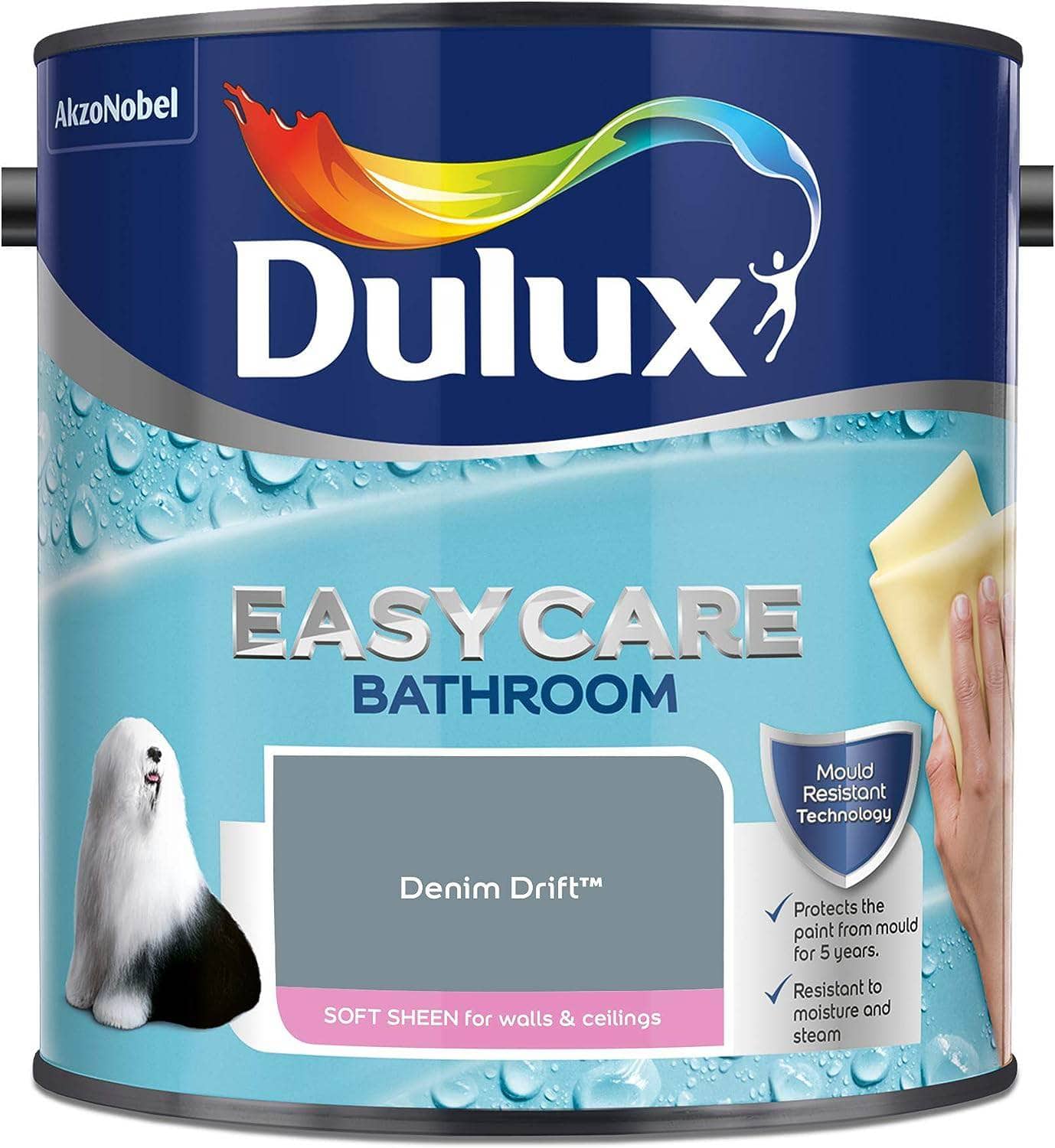 Paint  -  Dulux Easycare Bathroom 2.5L - Denim Drift  -  50141738