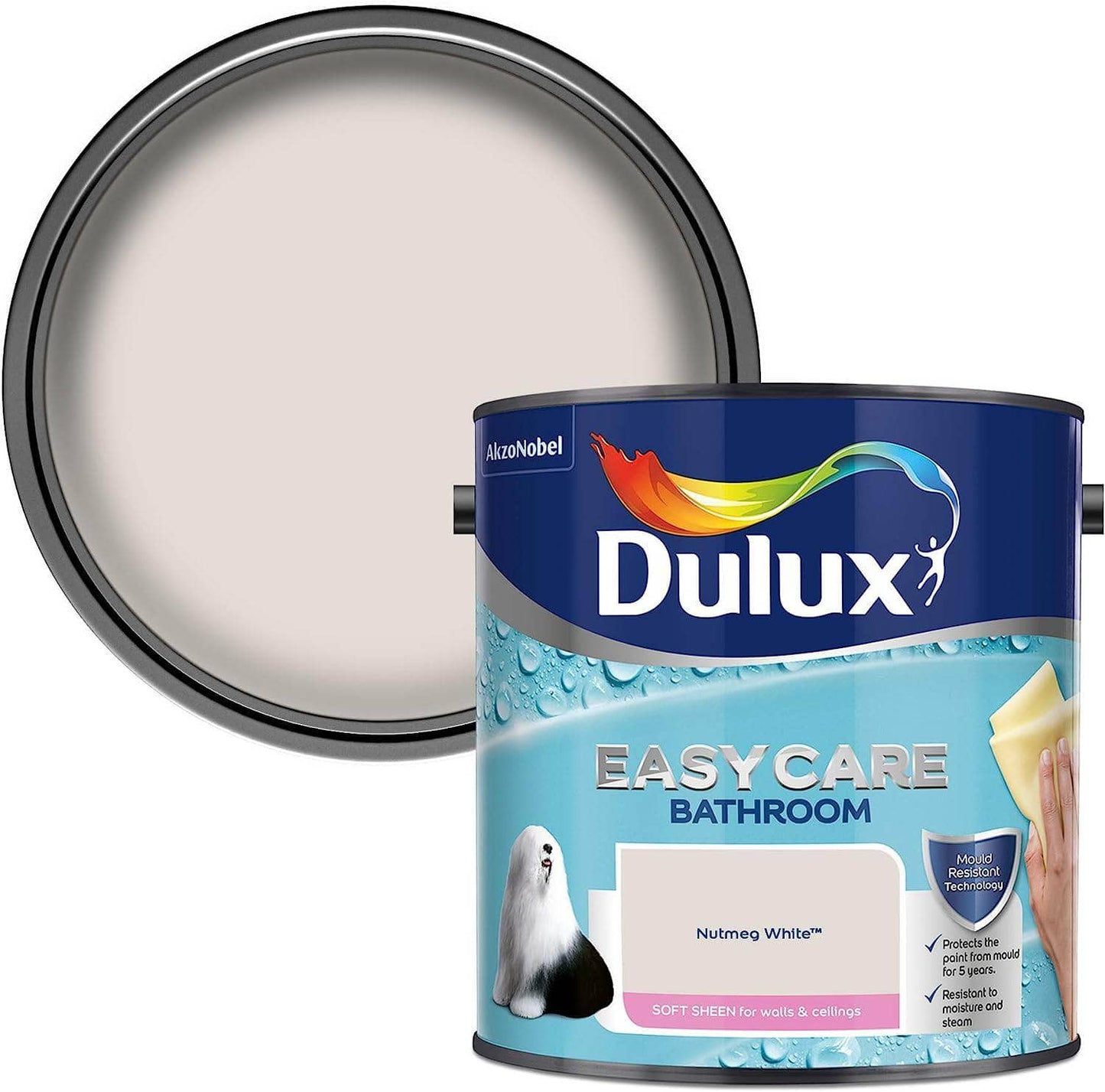  -  Dulux Easy Care Bathroom 2.5L - Nutmeg White  -  50141744