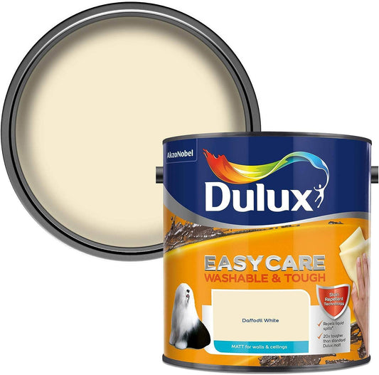 Paint  -  Dulux Easycare  2.5L Matt Emulsion - Daffodil White  -  50141808