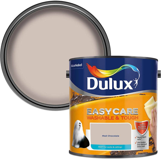 Paint  -  Dulux Easycare Matt Emulsion 2.5L - Malt Chocolate  -  50141817
