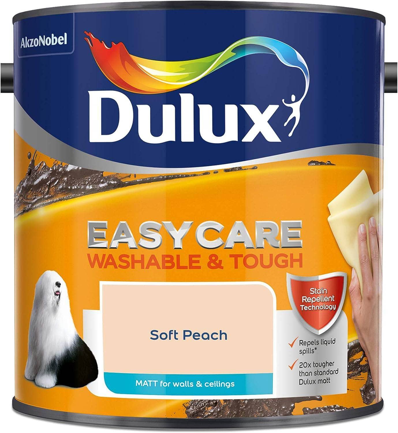 Paint  -  Dulux Easycare Wash Matt Emulsion 2.5L - Soft Peach  -  50141826