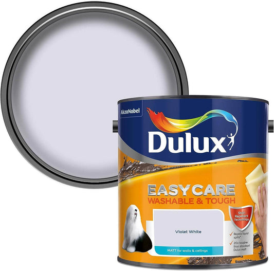 Paint  -  Dulux Easycare Matt Emulsion 2.5L - Violet White  -  50141830