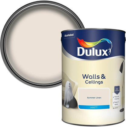 Paint  -  Dulux Matt Emulsion 5L - Summer Linen  -  50142614