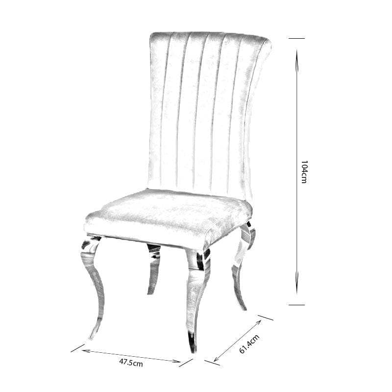 Furniture  -  Nicole Velvet Dining Chair  -  50146359