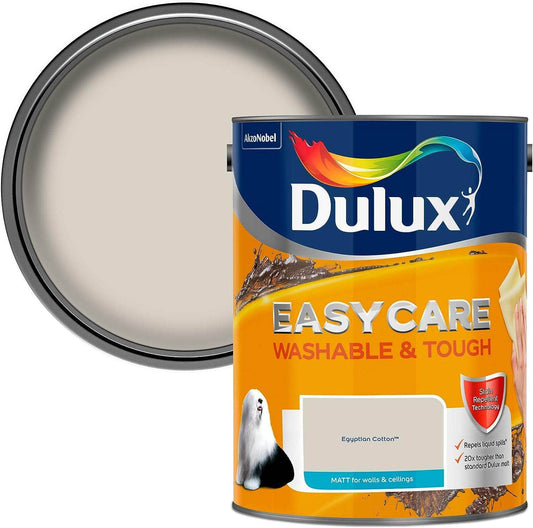 Paint  -  Dulux Easycare Matt Emulsion 5L - Egyptian Cotton  -  50148660