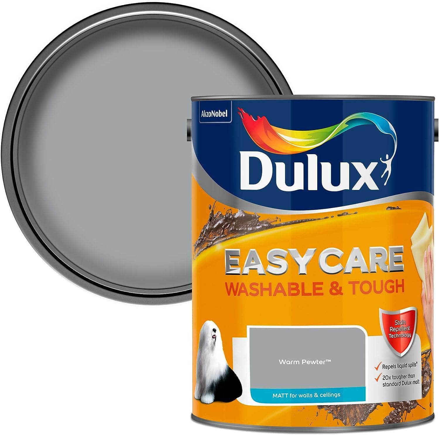 Paint  -  Du Easy Care Wash Mat 5L Warm Pewter  -  50148674