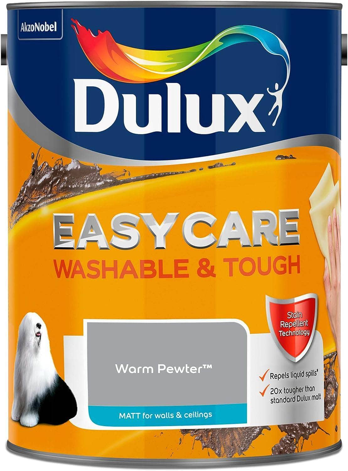 Paint  -  Du Easy Care Wash Mat 5L Warm Pewter  -  50148674
