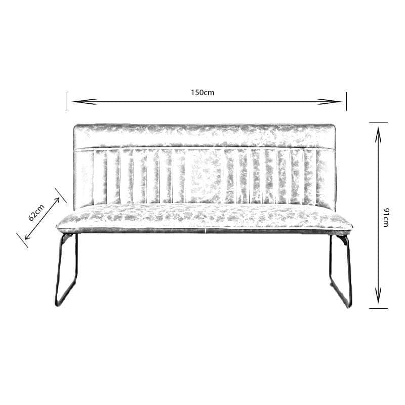 Furniture  -  Hooper Grey Bench  -  50154027