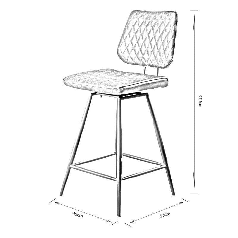 Furniture  -  Lauren Blue Barstool  -  50154029