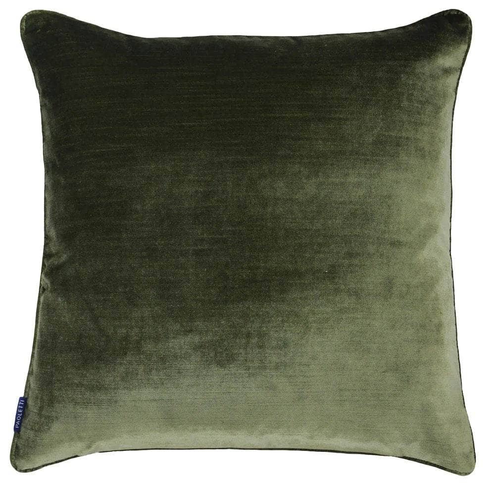 Homeware  -  Luxe Velvet Cushion - Olive  -  50154606