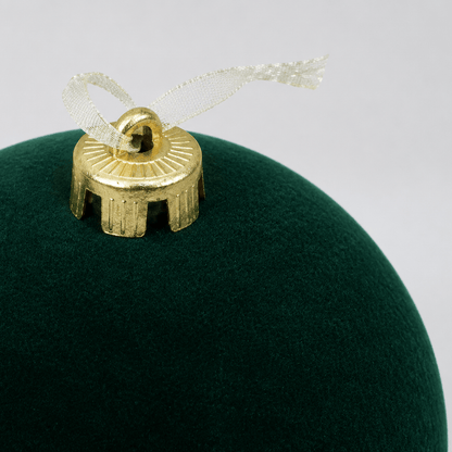 Christmas  -  Green Velvet Bauble - 15cm  -  60486230