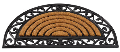 Gardening  -  Combi Scraper Half Moon Doormat - 75 x 45cm  -  60007143