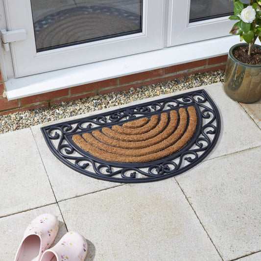Gardening  -  Combi Scraper Half Moon Doormat - 75 x 45cm  -  60007143