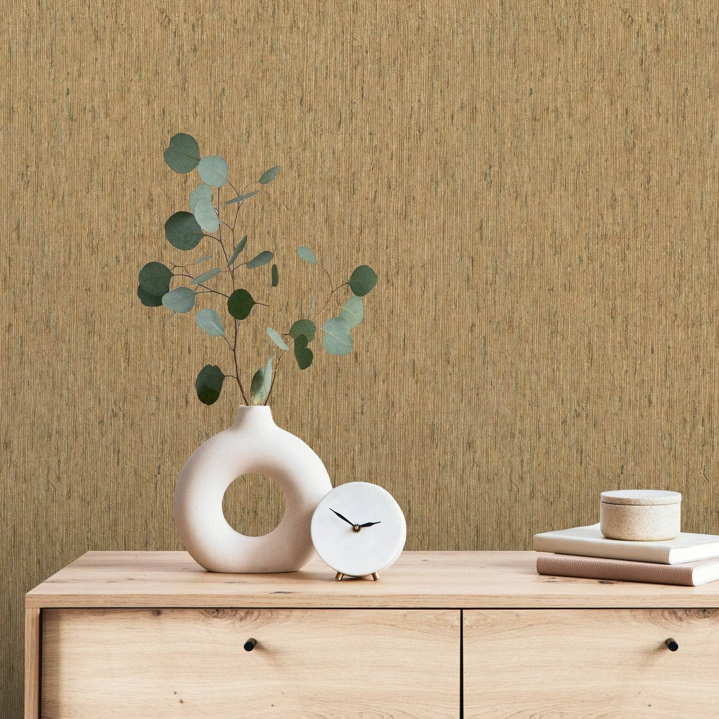 Wallpaper  -  Rasch B55 Boho Textured Ochre Wallpaper - 571028  -  60345244