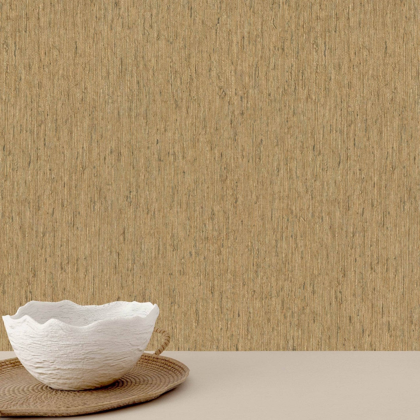 Wallpaper  -  Rasch B55 Boho Textured Ochre Wallpaper - 571028  -  60345244