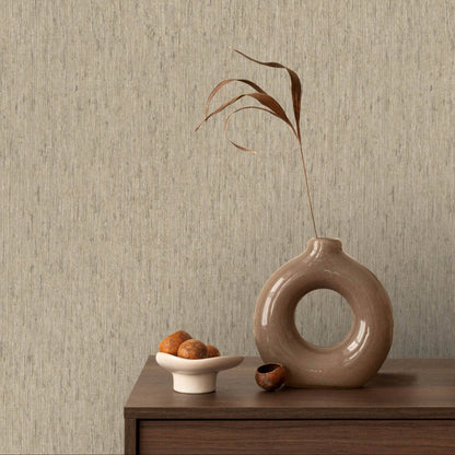 Wallpaper  -  Rasch B55 Boho Textured Mushroom Wallpaper - 571059  -  60345246