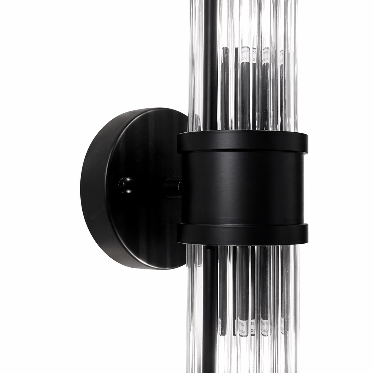 Lights  -  YS 11-1321-2BL Wall Light with Clear Glass - Black  -  60485105