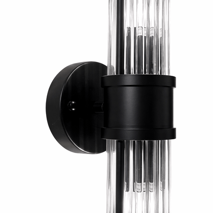 Lights  -  YS 11-1321-2BL Wall Light with Clear Glass - Black  -  60485105