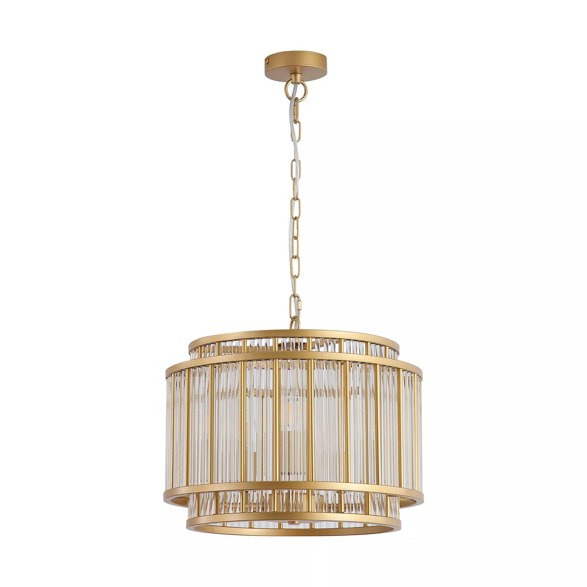 5 Light Pendant Ceiling Light - Gold