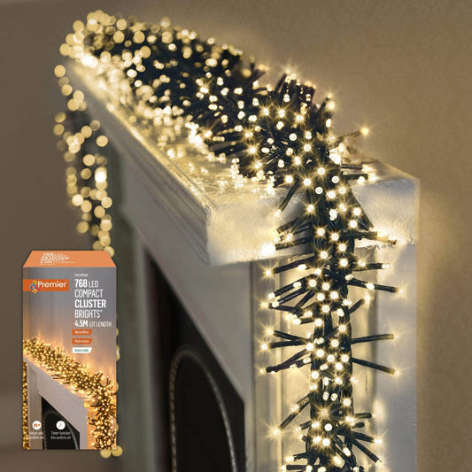 Christmas - 768 Warm White LED Compact Cluster Lights - 60001106