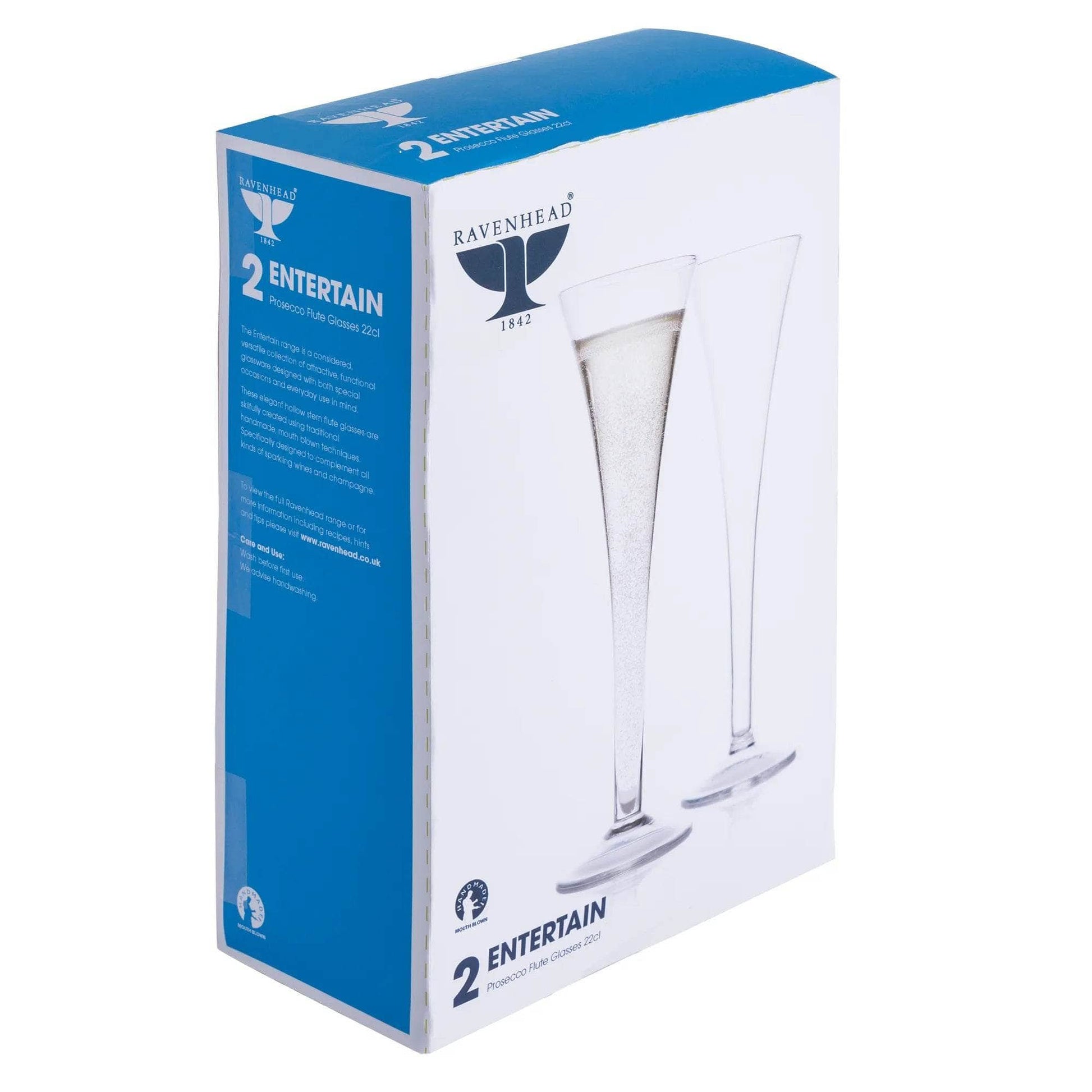 Kitchenware  -  Set Of 2 Prosecco Flutes Glass 22cl  -  60001182