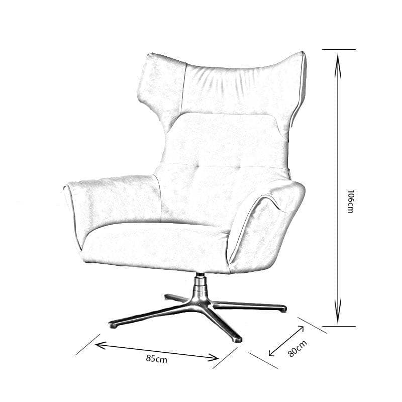 Furniture  -  Romeo Silver Swivel Chair  -  60001375