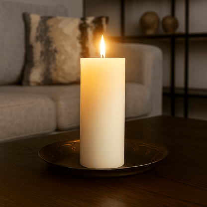 Homeware  -  Cidex 6.5 x 18cm Pillar Candle - Ivory  -  60001384