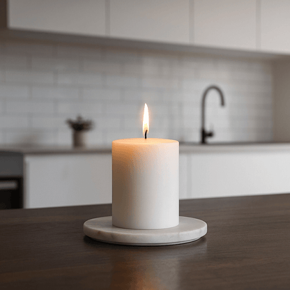Homeware  -  Cidex 6.5 x 10cm Pillar Candle - White  -  60001387