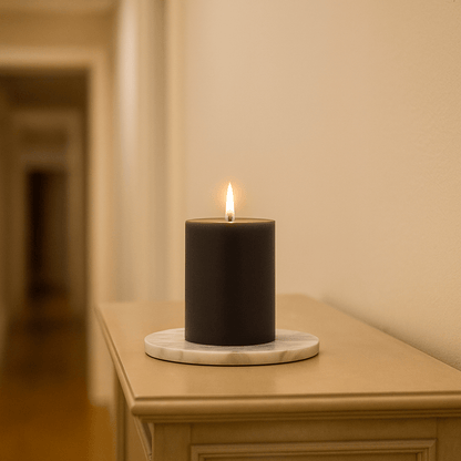 Homeware  -  Cidex 6.5 x 10cm Pillar Candle - Grey  -  60001390