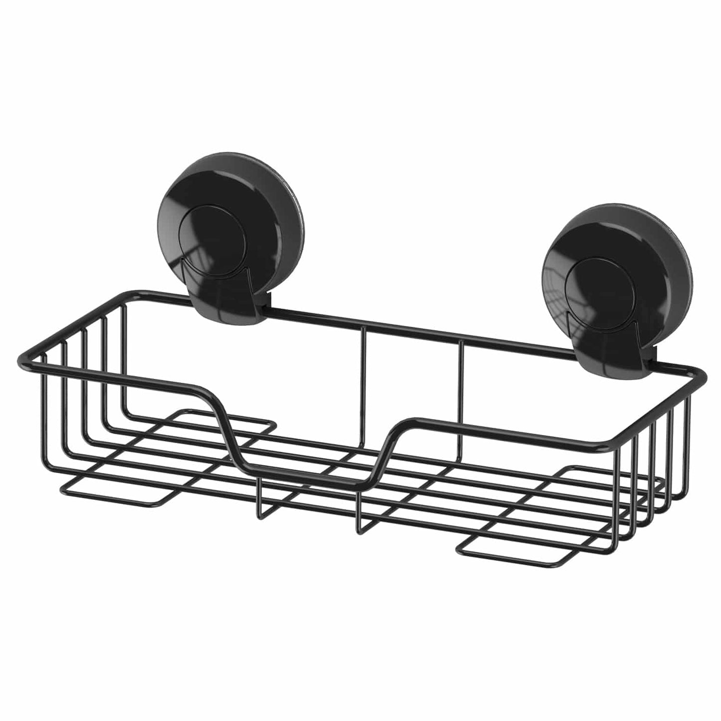 Homeware  -  Suctionloc Rectangular Basket Black  -  60002432