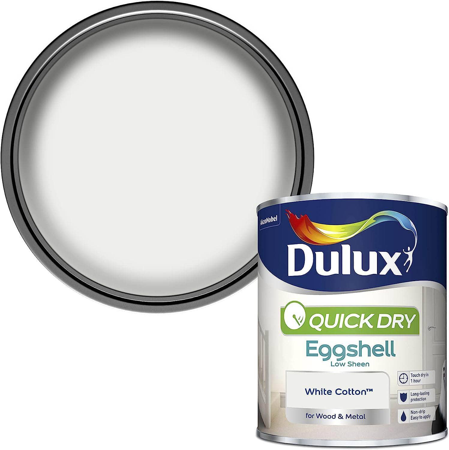  -  Du Qd Eggshell 750Ml White Cotton  -  60003437