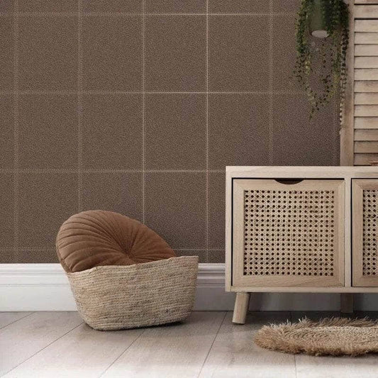 Wallpaper  -  Camden Stitch Mocha Wallpaper FD42992  -  60003863