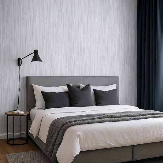 Wallpaper  -  Fine Decor Milano Fabric Textured Grey Wallpaper - M95574  -  60003869