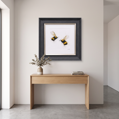 60004047 Bee Love Painting White - 55 x 55cm
