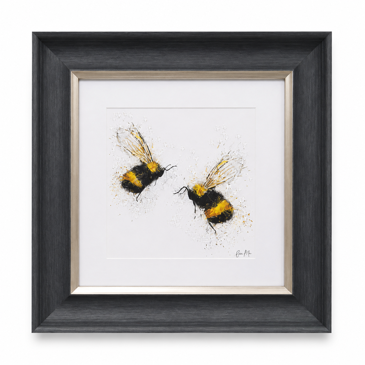 60004047 Bee Love Painting White - 55 x 55cm