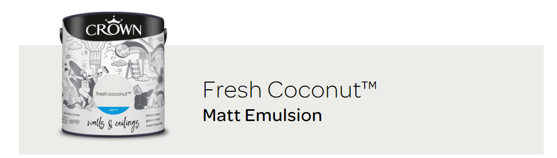 Paint  -  Crown Matt Fresh Coconut 5L  -  60004223