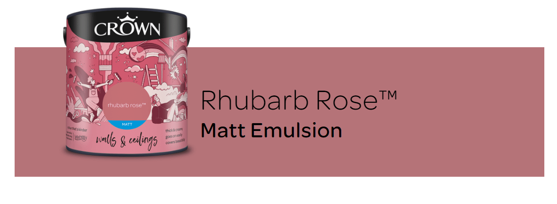 paint  -  Crown Matt Rhubarb Rose 40ml  -  60004175