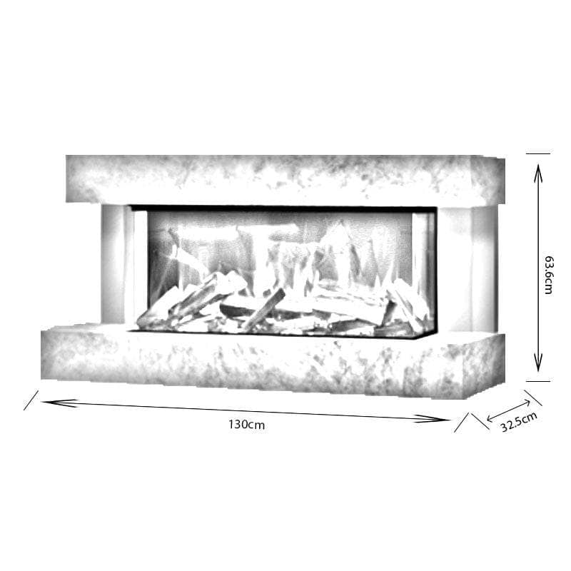 Fireplaces  -  Flare Electric Wall Mounted Fire with Logs  -  60004314